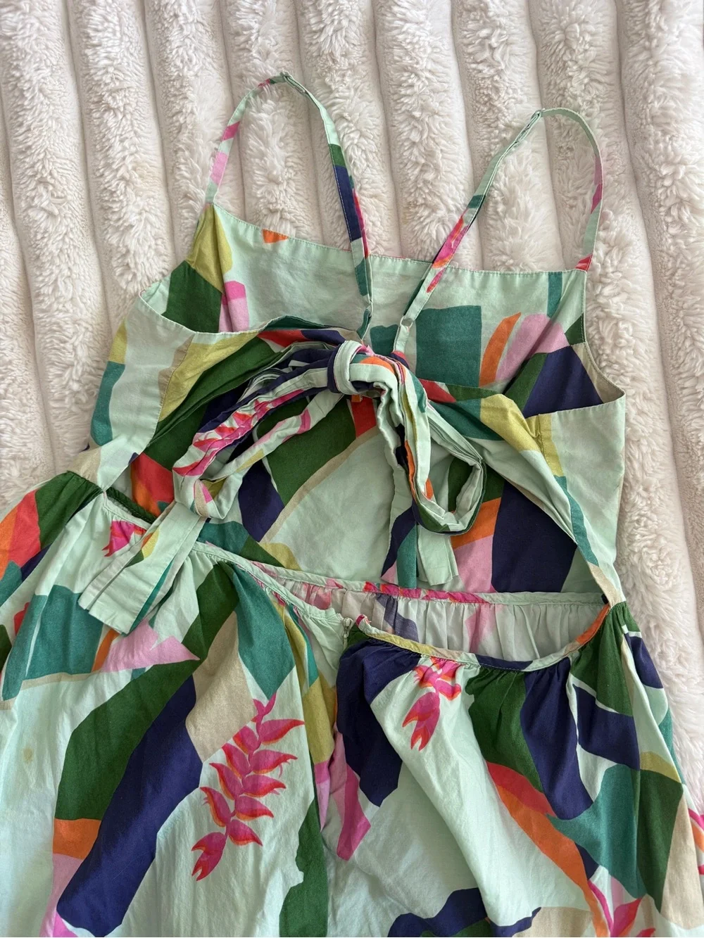 FARM Rio Multicolor Tropical Print Spaghetti-Strap Midi Dress - Picture 7 of 8